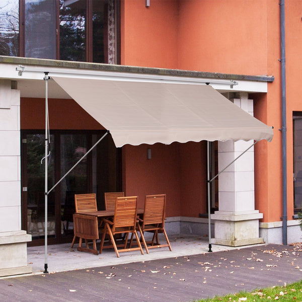 Balkonmarkise Sonnenstore Teleskop 300 x 150cm Beige