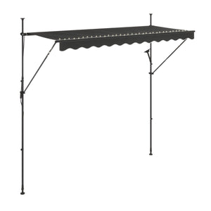 Balkonmarkise mit LED 300 x 150 cm anthrazit