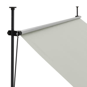 Balkonmarkise mit LED 300 x 150 cm beige
