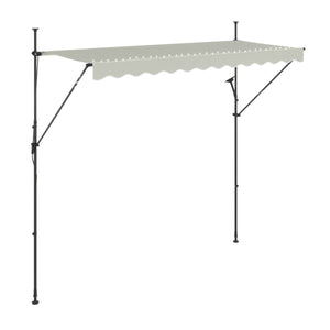 Balkonmarkise mit LED 300 x 150 cm beige