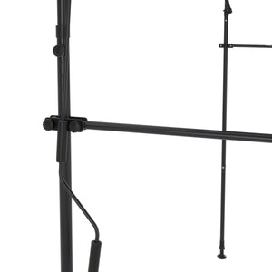 Balkonmarkise mit LED 300 x 150 cm grau