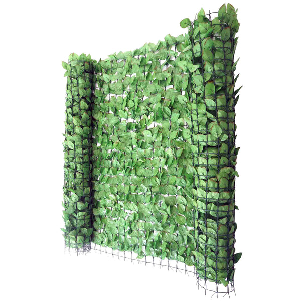 Balkonsichtschutz Buchenhecke Sichtschutz 300x100cm hell