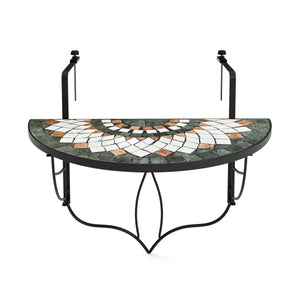 Balkontisch klappbar MOSAIK grün/orange