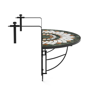 Balkontisch klappbar MOSAIK grün/orange