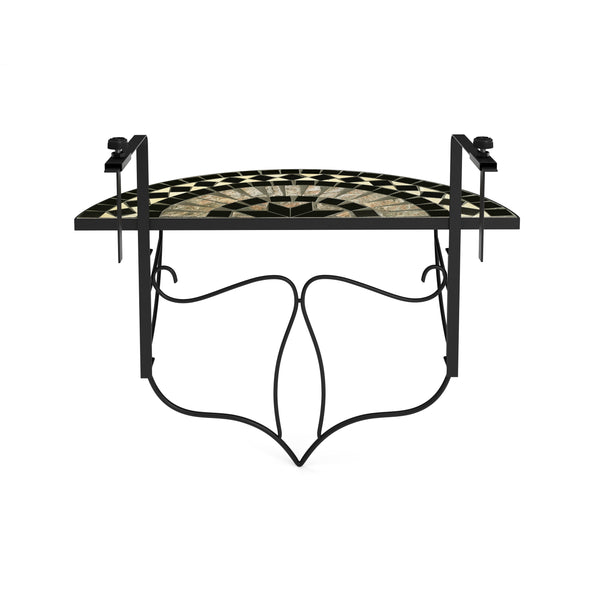 Balkontisch klappbar MOSAIK schwarz/weiss
