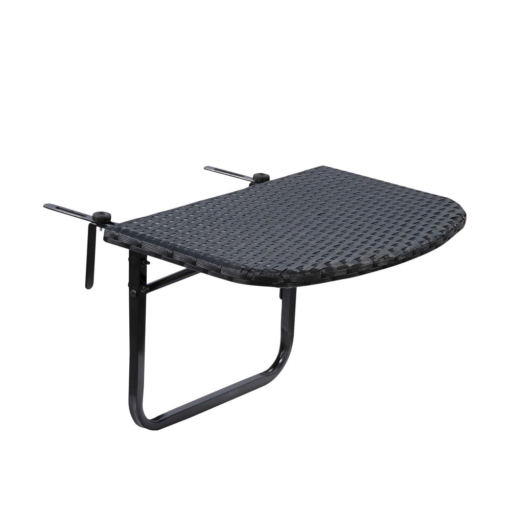 foldable balcony table, black 