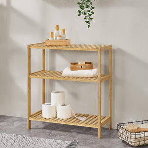 Étagère sur pied en bambou Nyköping 58 x 26 x 66 cm 