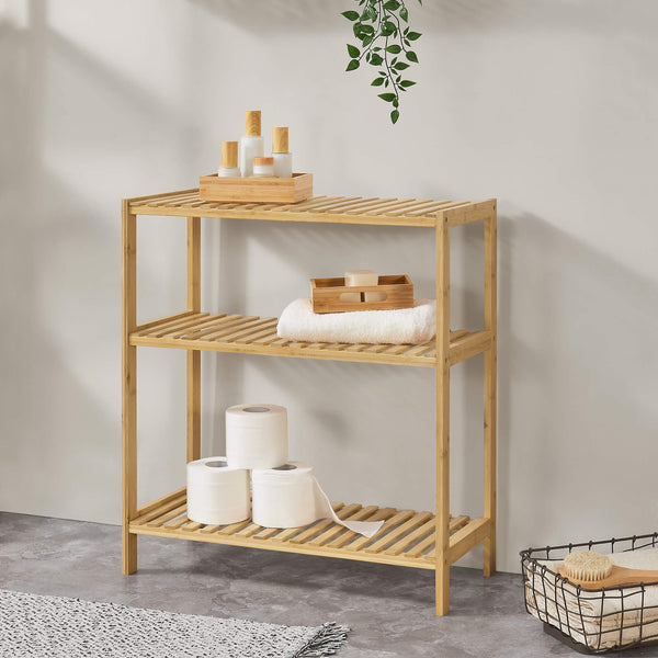 Étagère sur pied en bambou Nyköping 58 x 26 x 66 cm 