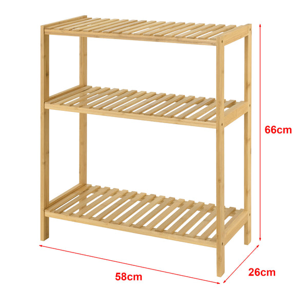 Étagère sur pied en bambou Nyköping 58 x 26 x 66 cm 