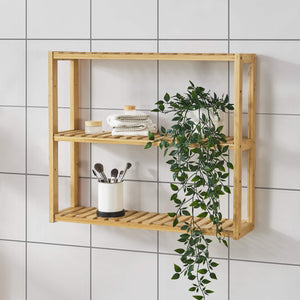 Etagère en bambou Örnsköldsvik 60x15x54cm bois naturel 
