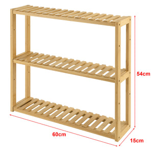 Etagère en bambou Örnsköldsvik 60x15x54cm bois naturel 