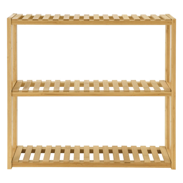 Etagère en bambou Örnsköldsvik 60x15x54cm bois naturel 