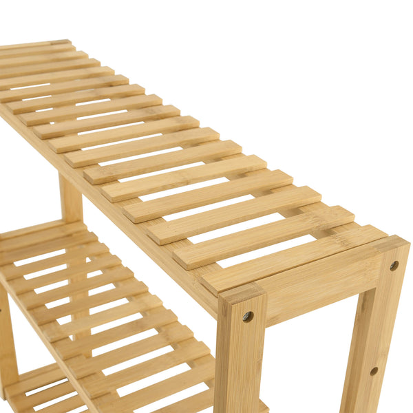 Etagère en bambou Örnsköldsvik 60x15x54cm bois naturel 
