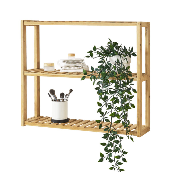 Etagère en bambou Örnsköldsvik 60x15x54cm bois naturel 