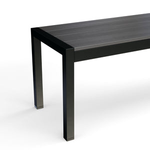 Bank Polywood 135 cm anthrazit / schwarz