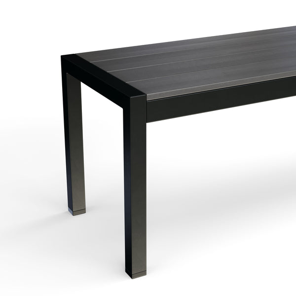 Bank Polywood 135 cm anthrazit / schwarz