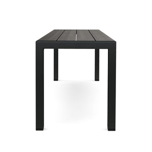 Bank Polywood 135 cm anthrazit / schwarz