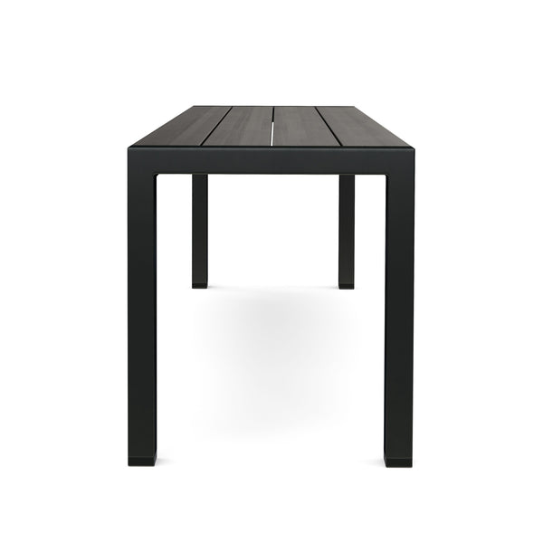 Bank Polywood 135 cm anthrazit / schwarz