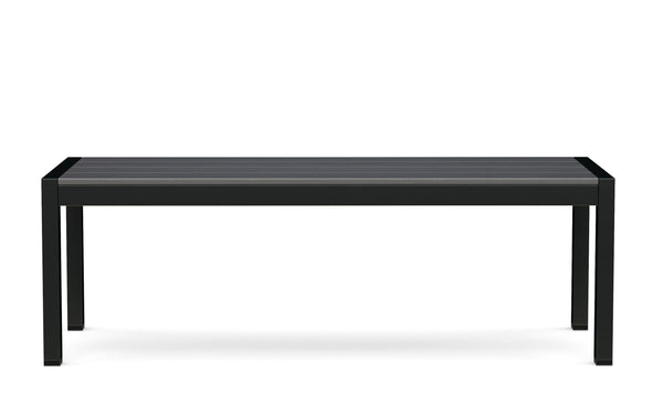 Bank Polywood 135 cm anthrazit / schwarz