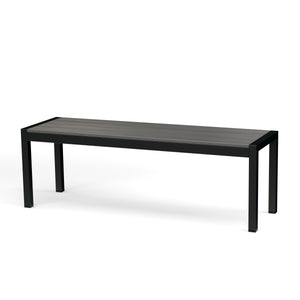 Bank Polywood 135 cm anthrazit / schwarz
