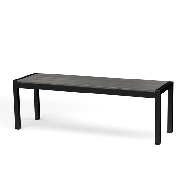 Bank Polywood 135 cm anthrazit / schwarz