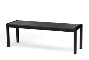 Gartenmöbel Tisch 150 cm + 2 Bänke schwarz