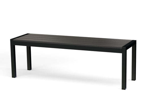 Gartenmöbel Tisch 150 cm + 2 Bänke schwarz