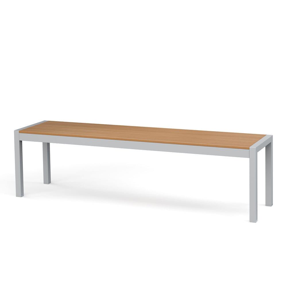 Polywood bench, 165cm, brown