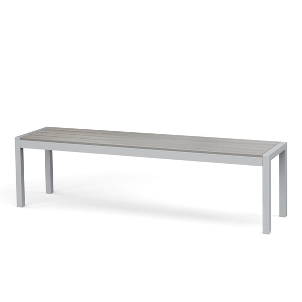 Bank Polywood 165cm, grau