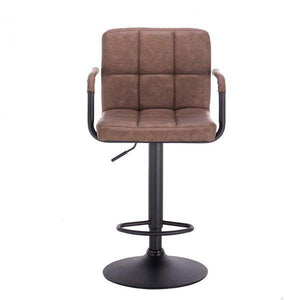 Barhocker 2er Set Barstuhl drehbar Stahl dunkelbraun