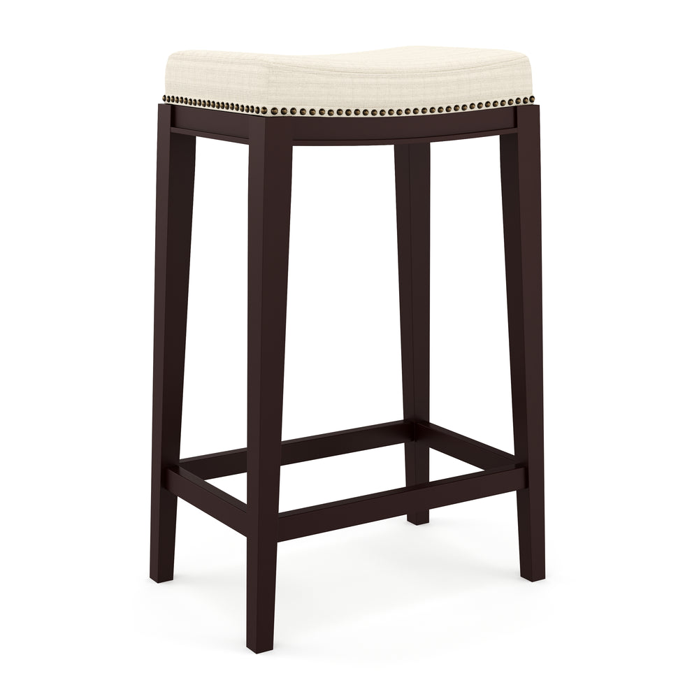 ALONSO bar stool, beige/dark brown