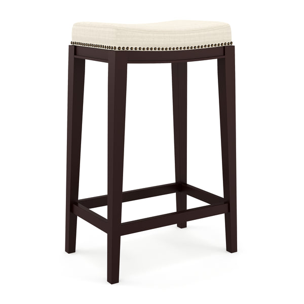 ALONSO bar stool, beige/dark brown