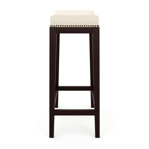 ALONSO bar stool, beige/dark brown
