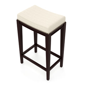 ALONSO bar stool, beige/dark brown
