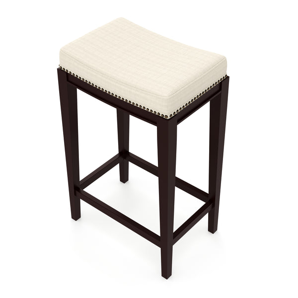 ALONSO bar stool, beige/dark brown