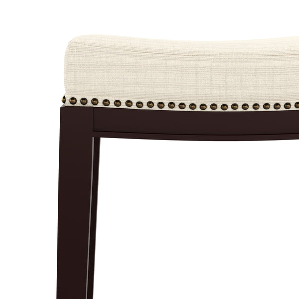 ALONSO bar stool, beige/dark brown