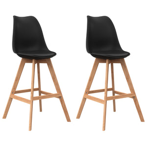 Barhocker AMELIA schwarz 2er Set
