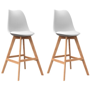 Tabourets de bar blancs AMELIA, lot de 2
