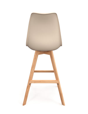 Tabourets de bar AMELIA, beige, lot de 2