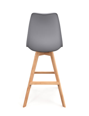Tabourets de bar gris AMELIA, lot de 2