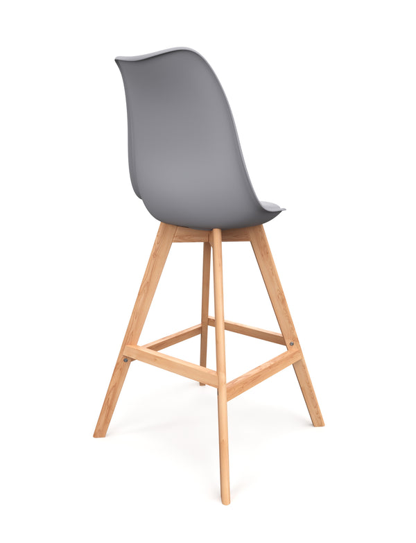 Tabourets de bar gris AMELIA, lot de 2
