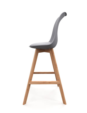 Tabourets de bar gris AMELIA, lot de 2