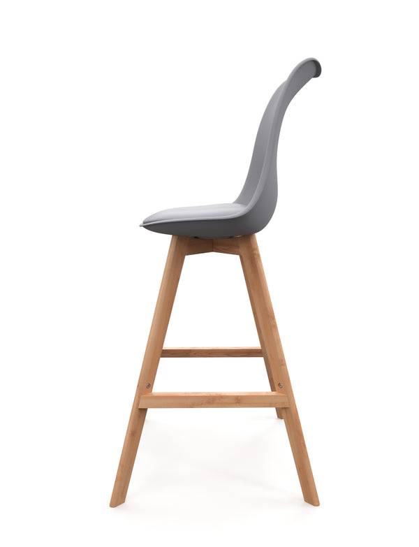 Tabourets de bar gris AMELIA, lot de 2