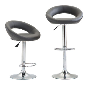 Wanda grey bar stools in a set of 2
