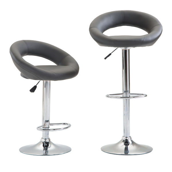 Wanda grey bar stools in a set of 2