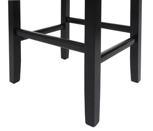 Barhocker Barstuhl Holz schwarz dunkle Beine Leder