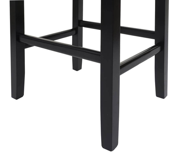 Barhocker Barstuhl Holz braun dunkle Beine Leder