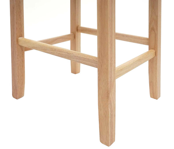 Barhocker Barstuhl Holz grau matt helle Beine Kunstleder