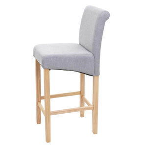 2er-Set Barhocker JAM-C33 Holz hellgrau helle Beine