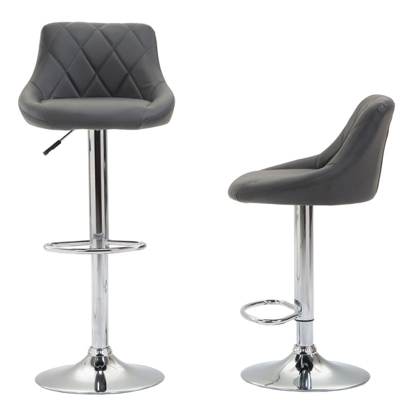 JASPER bar stools, anthracite, set of 2